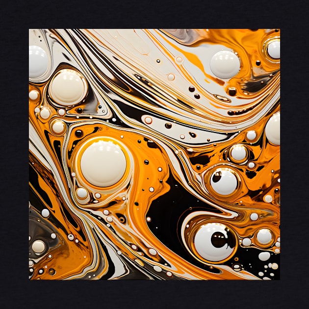 Golden Swirls Abstract Elegance by AbstractGuy